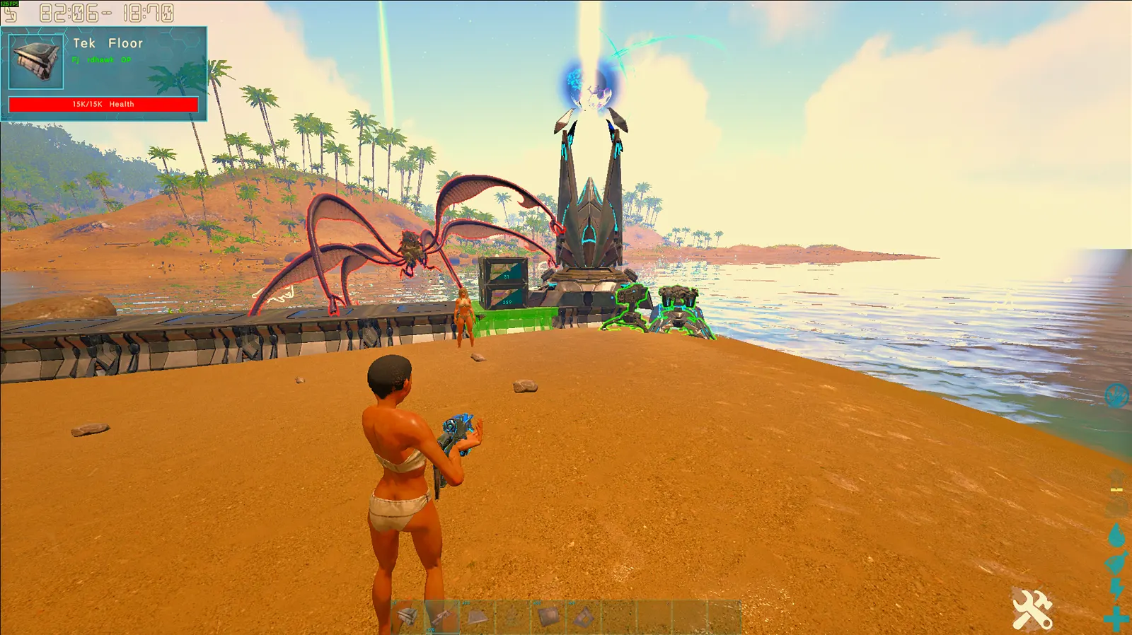 ARK with the game default settings
